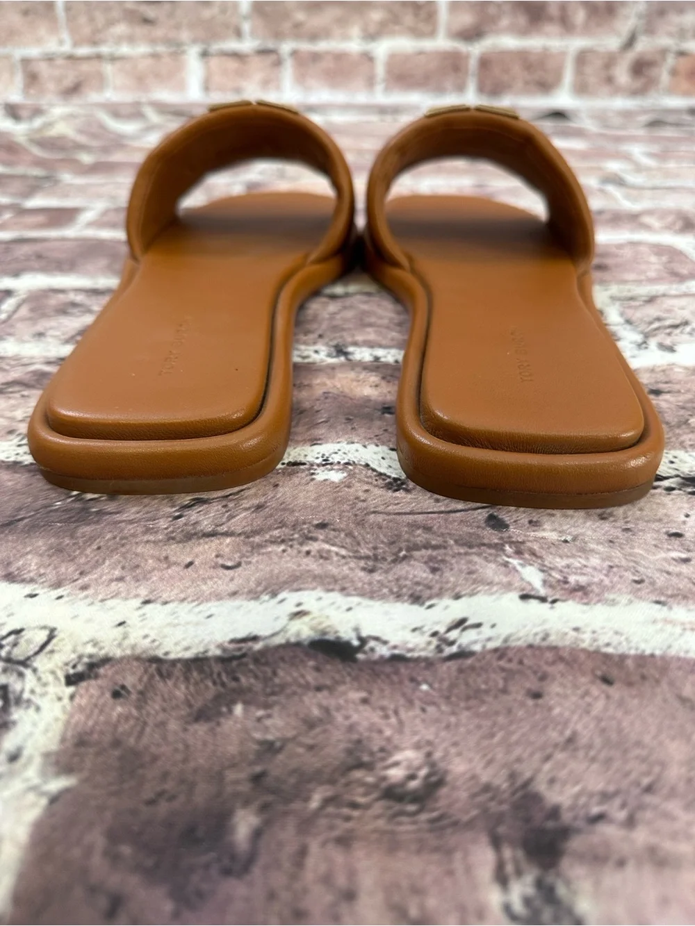 Tory Burch Double T Sport Slides Bourbon Miele / Gold Size 9.5 Clean Girl